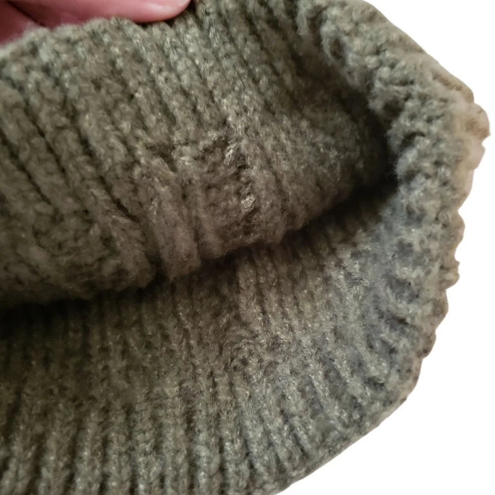DSG Olive Youth Cable Pom Beanie NWT